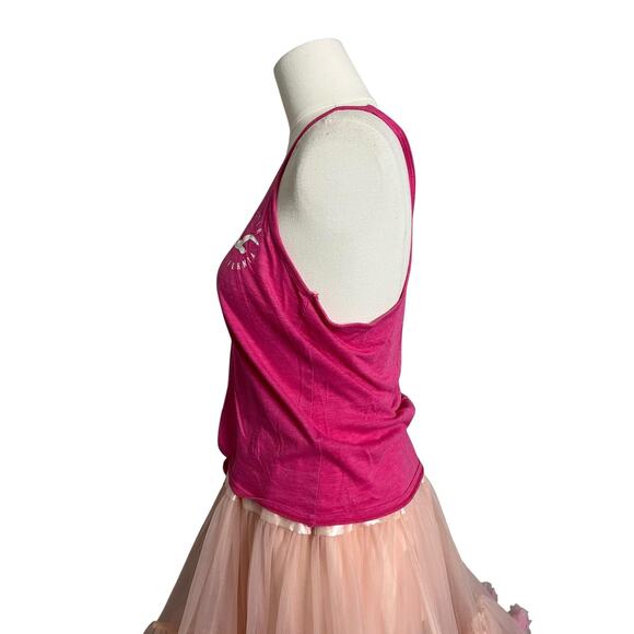 Hollister Tank Top Teens Small Pink Logo Scoop Neck Racerback Knot Front - Picture 4 of 6